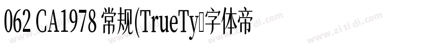 062 CA1978 常规(TrueTy字体转换